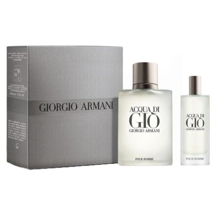 Gift Set Giorgio Armani Acqua Di Gio Pour Homme 2pcs ( EDT 100ml & EDT 15ml))