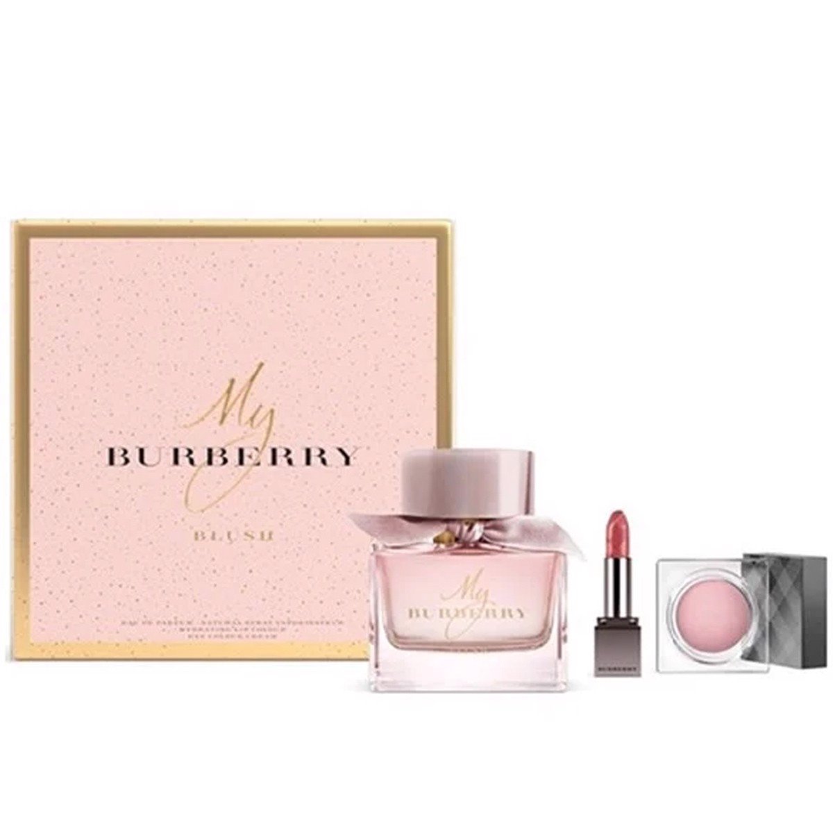 Gift Set My Burberry Blush 3pcs ( EDP 90ml & Eye Color Cream No.104 & Kisses Lipstick No.85 )