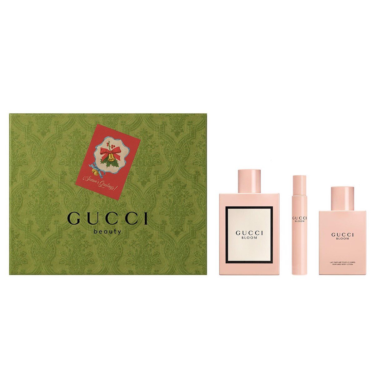 Gift Set Gucci Bloom 3pcs ( EDP 100ml & Lotion Dưỡng Da 100ml & EDP Rollerball 7.4ml )