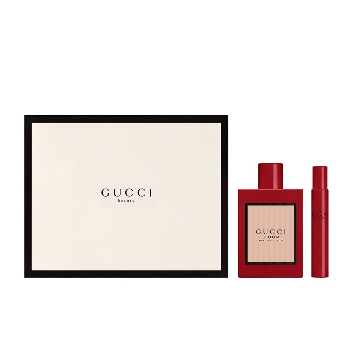 Gift Set Gucci Bloom Ambrosia di Fiori 2pcs ( EDP 100ml & EDP 7.4ml )