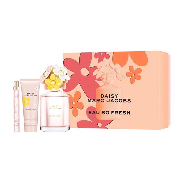 Gift Set Marc Jacobs Daisy Eau So Fresh 3pcs ( EDT 125ml & EDT 10ml & Body Lotion Dưỡng Da 75ml )