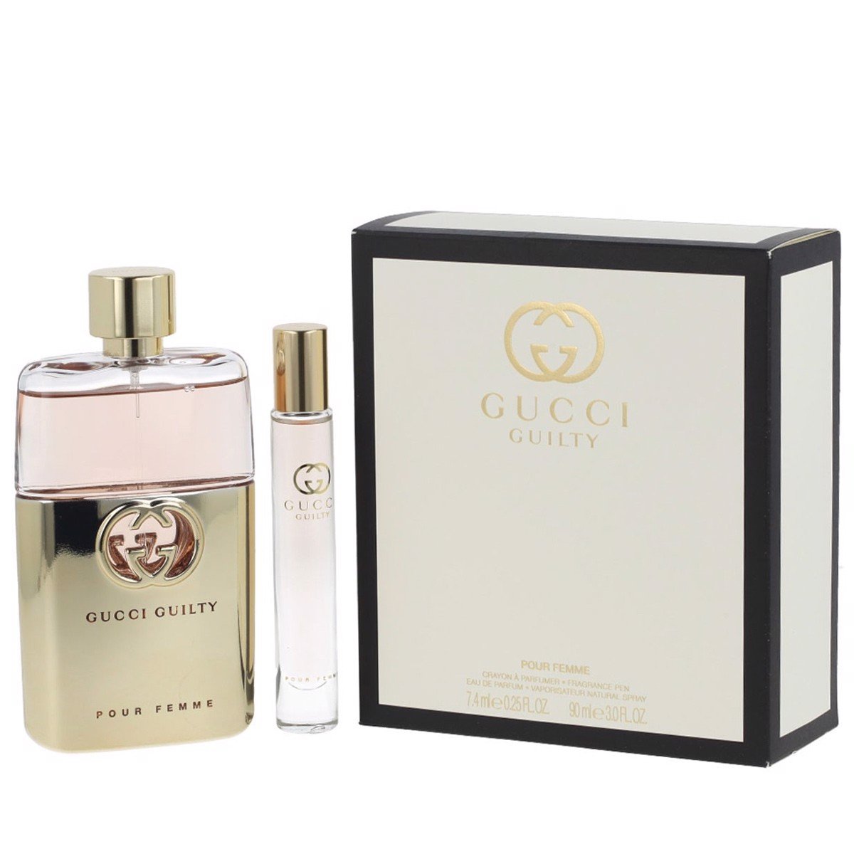 Gift Set Gucci Guilty Pour Femme 2pcs ( EDP 90 ml & EDP 7.4 ml )