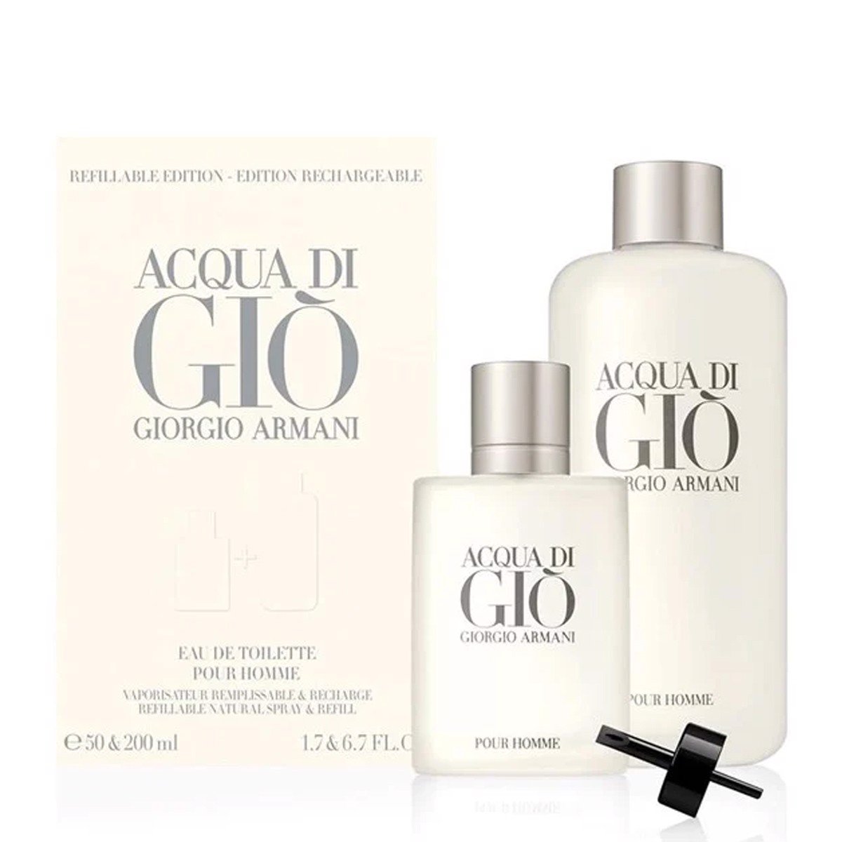 Gift Set Giorgio Armani Acqua Di Gio Pour Homme 2pcs ( EDT 50ml & Refill 200ml )