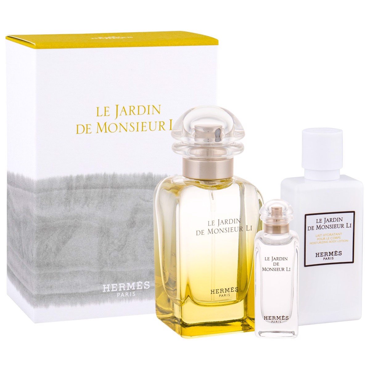 Gift Set Hermes Le Jardin de Monsieur Li 3pcs ( EDT 50ml & EDT 7.5ml & Body Lotion 40ml )