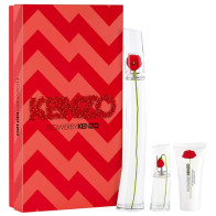 Gift Set Kenzo Flower by Kenzo Eau de Pafum 3pcs ( EDP 100ml & EDP 15ml & Lotion Dưỡng Da 50ml )