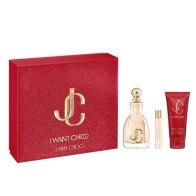 Gift Set Jimmy Choo I Want Choo 3pcs ( EDP 100ml & EDP 7.5ml & Body Lotion 100ml )